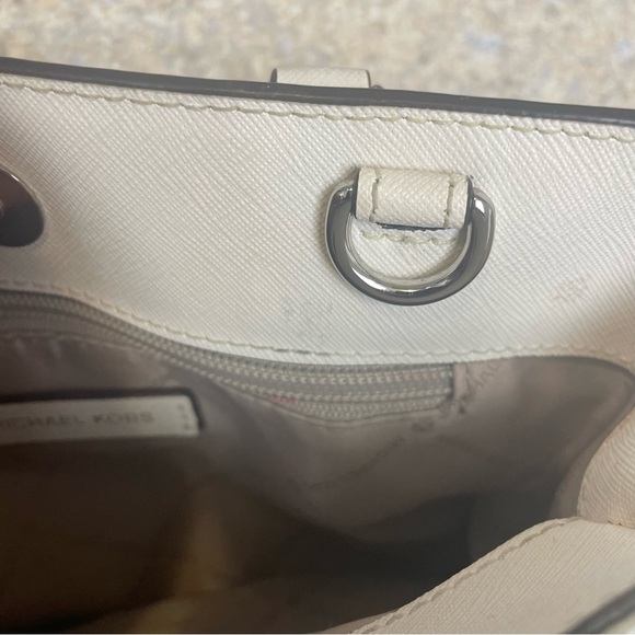 Michael Kors Camille small leather satchel optic white EUC - Picture 9 of 15
